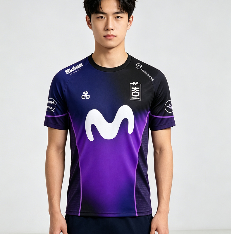 Esports Gaming Competition - Neue beliebte Teamuniformen für E-Sport-Wettkämpfe. Lila-schwarze