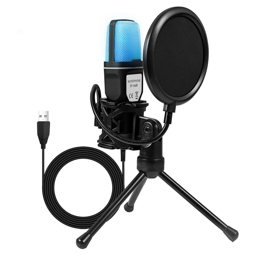 Streaming Mic Condenser - Professionelles Kondensator-Mikrofon für Gaming-Computer, PC, Laptop,