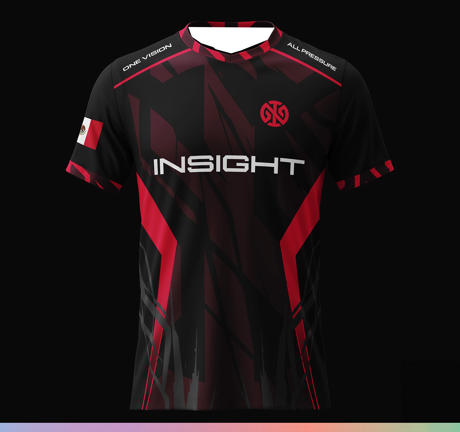 Esports Gaming Sleeve - 2026 Neues INSIGHT E-Sport-Trikot 3D-Druck Mexiko-Flagge