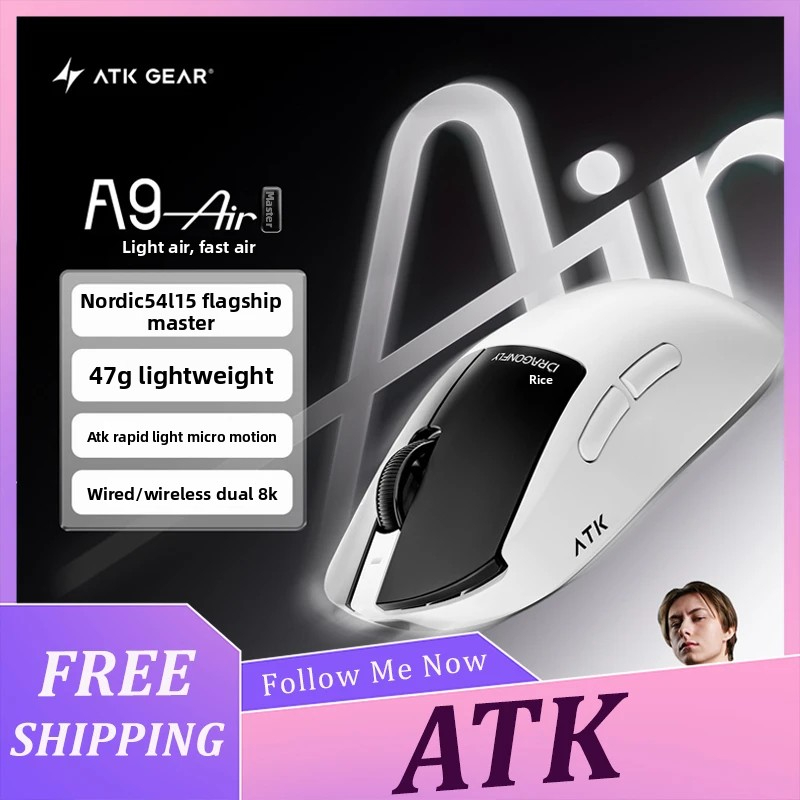Ultimate Esports Gaming - ATK A9 Air Ultimate Gaming-Maus, kabellos,
