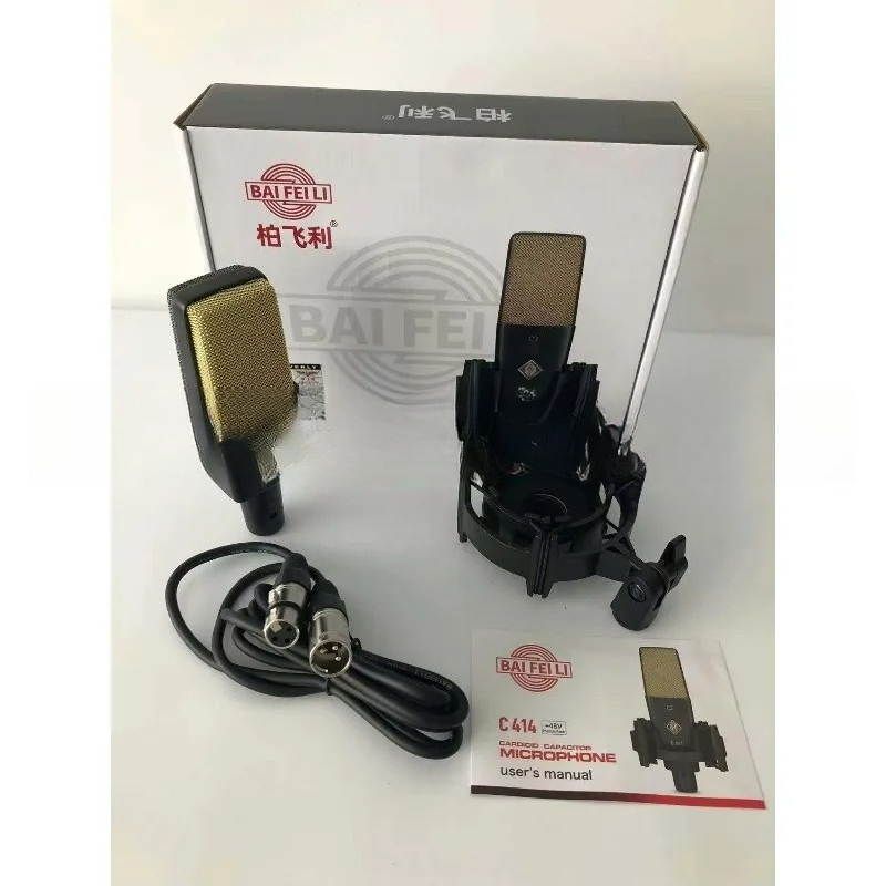 Streaming Mic Condenser - C414 Professionelles Kondensatormikrofon mit 34mm großer