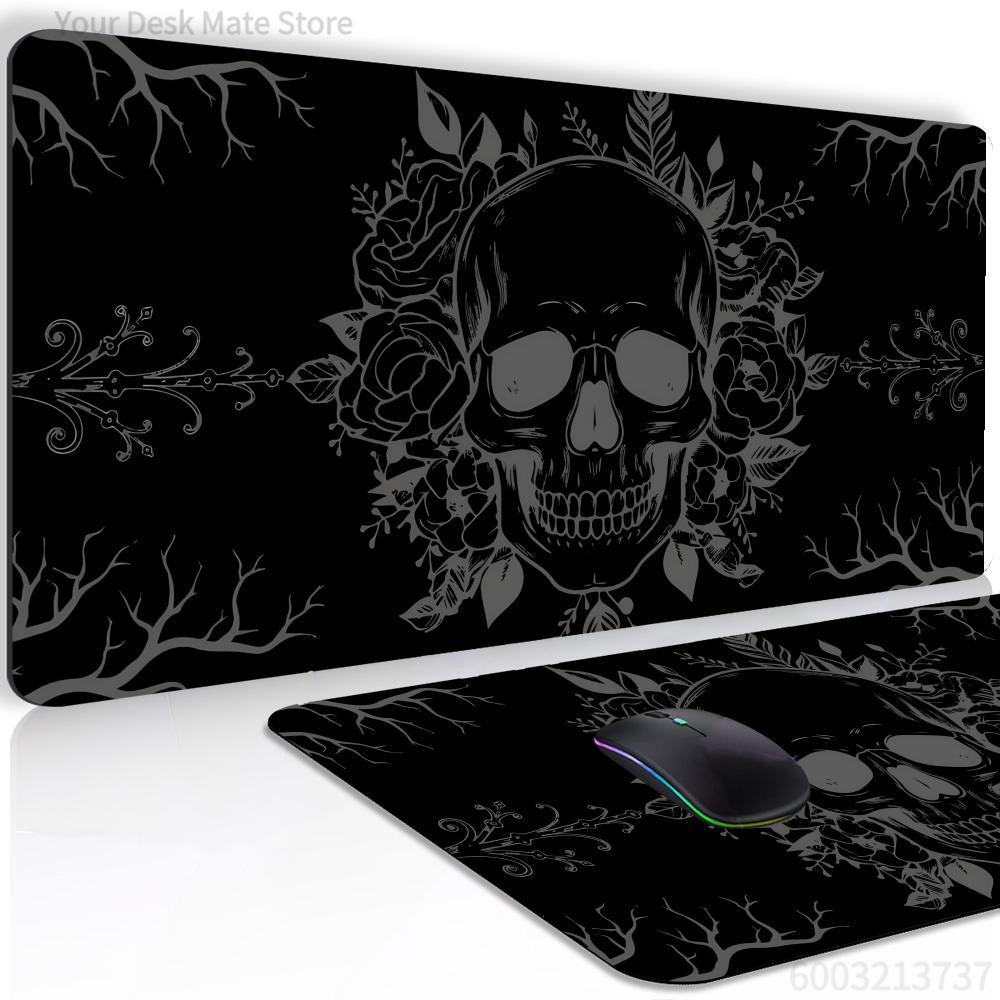Esports Gaming Stocks - Cooles Schwarzes Totenkopf-Mauspad XXL Großes Rutschfestes